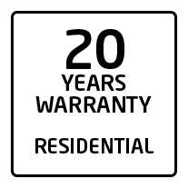 20 years residential warranty